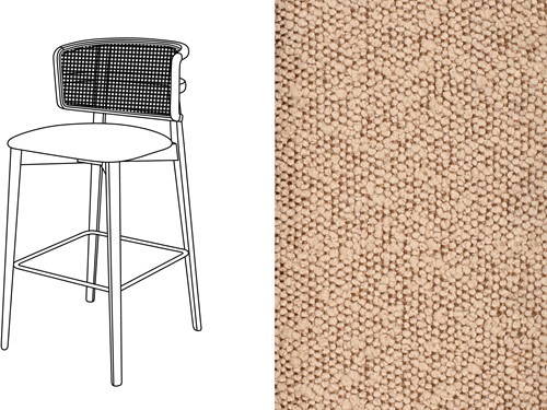 Coffee Wicker Bar Chair Trondheim 706