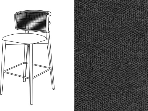 Coffee Wicker Bar Chair Trondheim 806