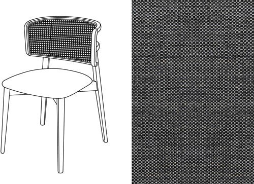 Coffee Wicker Dining Chair Gent 02