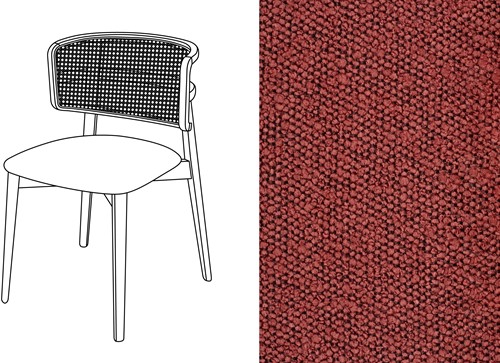 Coffee Wicker Dining Chair Trondheim 202