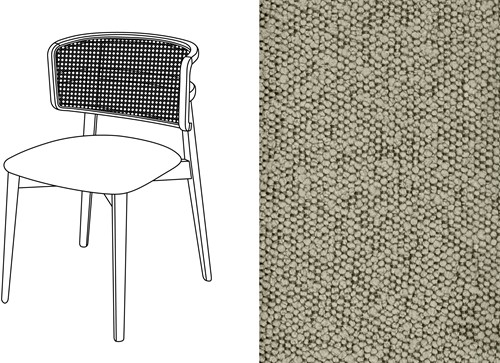 Coffee Wicker Dining Chair Trondheim 504