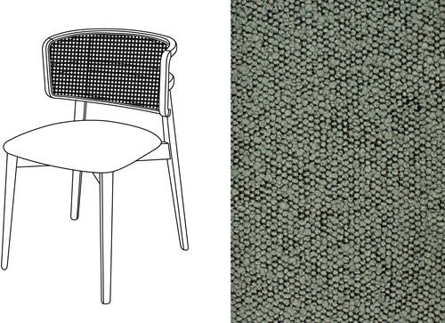 Coffee Wicker Dining Chair Trondheim 505