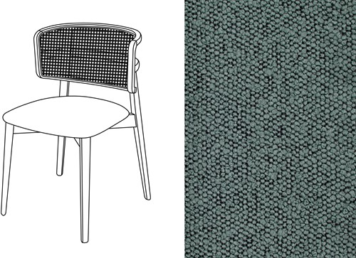 Coffee Wicker Dining Chair Trondheim 605