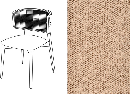 Coffee Wicker Dining Chair Trondheim 706