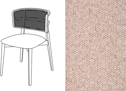 Coffee Wicker Dining Chair Trondheim 707