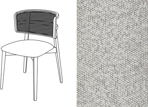 Coffee Wicker Dining Chair Trondheim 805
