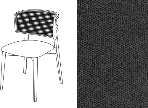 Coffee Wicker Dining Chair Trondheim 806