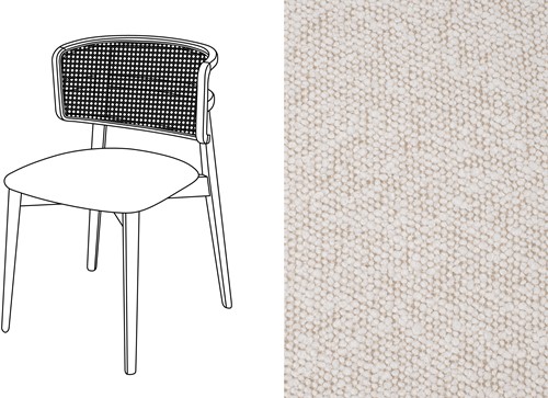 Coffee Wicker Dining Chair Trondheim 913