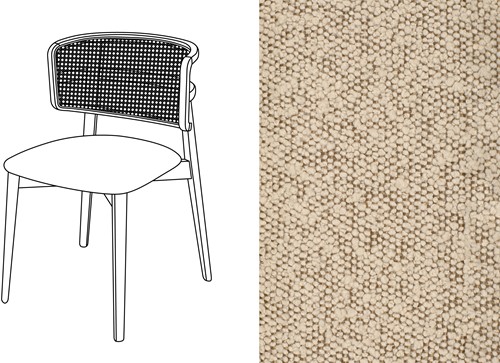 Coffee Wicker Dining Chair Trondheim 914