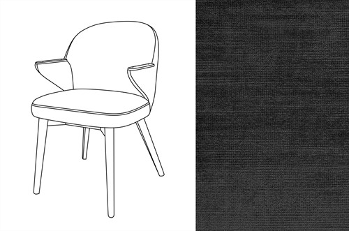 Costes Dining Chair Avignon Black (699) *