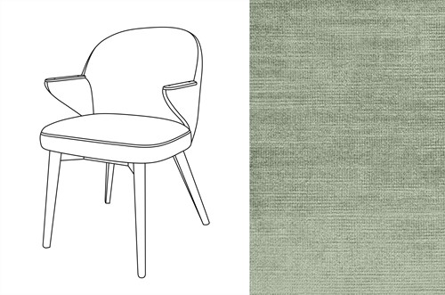 Costes Dining Chair Avignon Bleachy Green (325) *