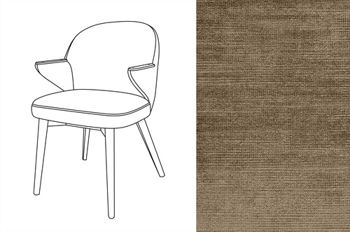 Costes Dining Chair Avignon Mink (370) *