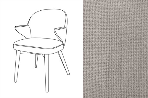 Costes Dining Chair Paco Tourterelle *