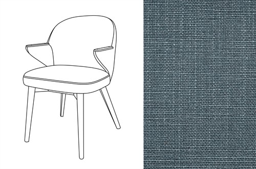 Costes Dining Chair Rave Blue Nights (285) *
