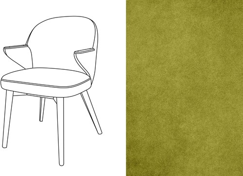 Costes Dining Chair Velour 002 *