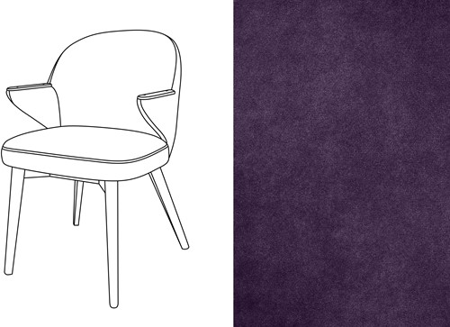 Costes Dining Chair Velour 008