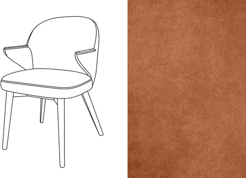 Costes Dining Chair Velour 012 *