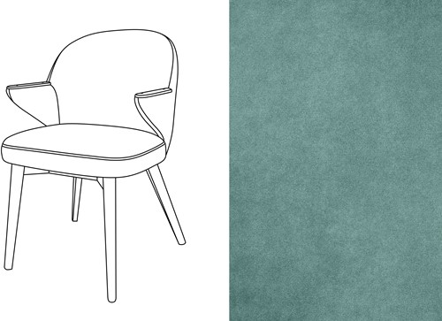 Costes Dining Chair Velour 022 *