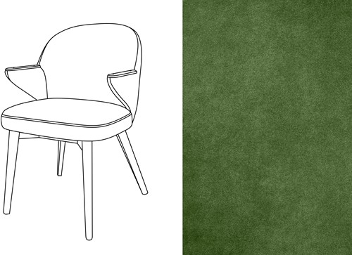 Costes Dining Chair Velour 023 *