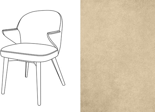 Costes Dining Chair Velour 031