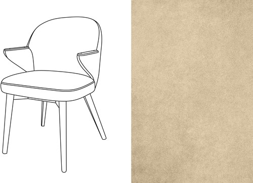 Costes Dining Chair Velour 031 *