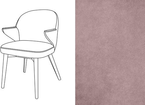 Costes Dining Chair Velour 082 *