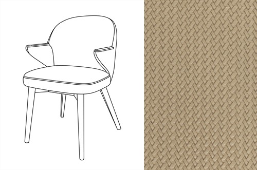 Costes Dining Chair Wicker 03 *