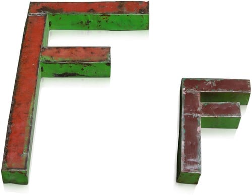 F letter 100 cm *