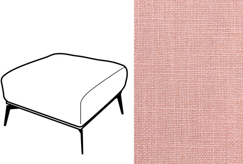Dexter Footstool Rave Ash Rose (802)