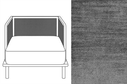 Evan 1 Seater Avignon Charcoal (667) *