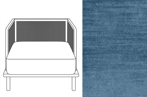 Evan 1 Seater Avignon Midnight (265) *