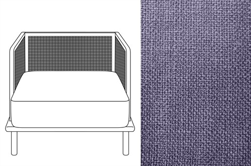 Evan 1 Seater Paco Violet Vintage *