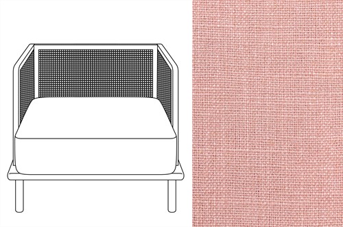 Evan 1 Seater Rave Ash Rose (802) *