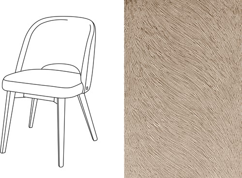 Flandrine Dining Chair Passion Beige