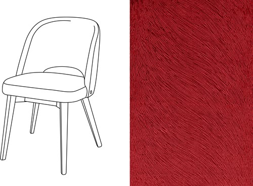 Flandrine Dining Chair Passion Rojo