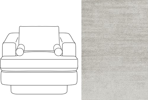 Haus 1 Seater Avignon Artic Silver (615)
