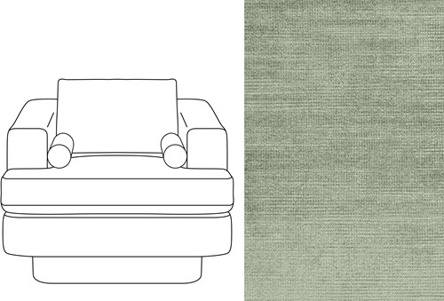 Haus 1 Seater Avignon Bleachy Green (325)