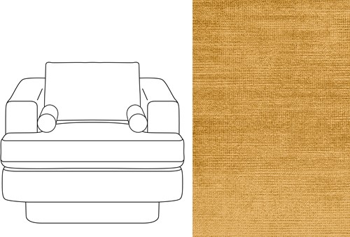Haus 1 Seater Avignon Golden Sand (440)