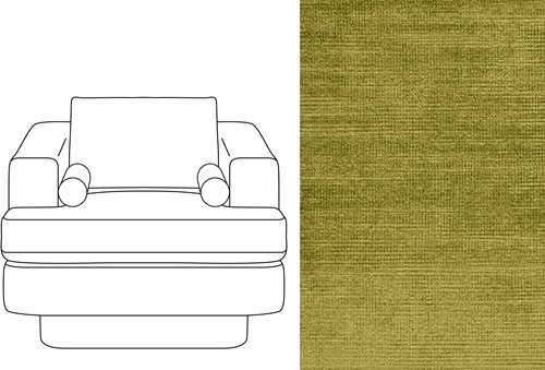 Haus 1 Seater Avignon Moss (330)