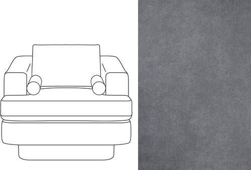 Haus 1 Seater Velour 064