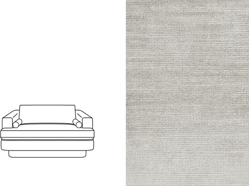 Haus 2 Seater Avignon Artic Silver (615)