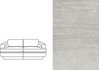 Haus 3 Seater Avignon Artic Silver (615)