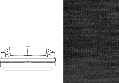 Haus 3 Seater Avignon Black (699)