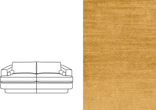 Haus 3 Seater Avignon Golden Sand (440)