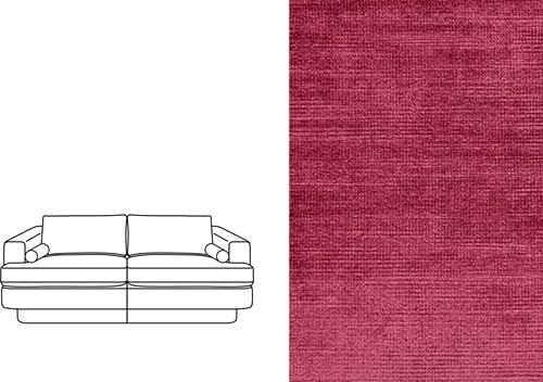Haus 3 Seater Avignon Ruby (840)