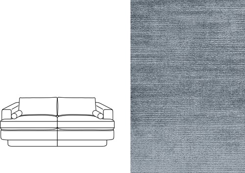 Haus 3 Seater Avignon Steel (666)