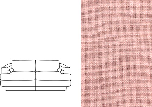 Haus 3 Seater Rave Ash Rose (802)