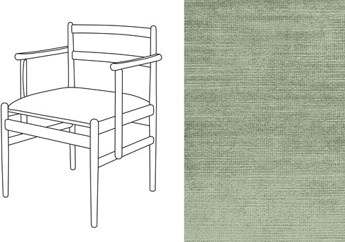Leaf 01 CB Armchair Avignon Bleachy Green (325)