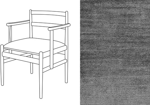 Leaf 01 CB Armchair Avignon Charcoal (667)