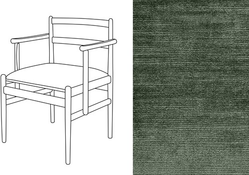 Leaf 01 CB Armchair Avignon Forest (380)